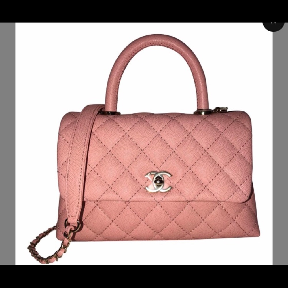 1000000% authentic mini coco handle pink.